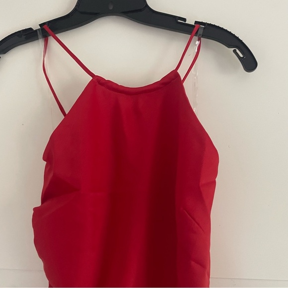 New! Nookie Red Gypsy Mini Halter Asymmetrical Mini Dress 37676 - Picture 4 of 12